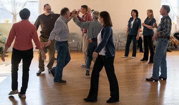 Next Generation Square Dancers during a Fairfield IA workshop A group of Next Generation Square Dancers during a Fairfield IA workshop hosted by the club and Pam Courts.